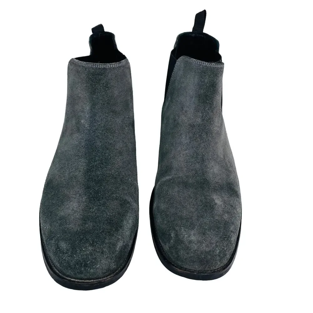 ORO Los Angeles Classic Chelsea Boots Gray Suede 9 EU42